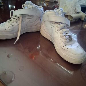 Kids White High-Top Sneakers
